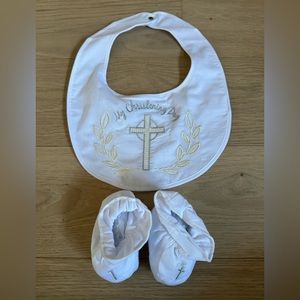 Christening Bib & Booties